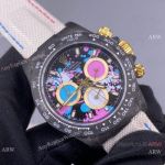 Super Clone Rolex Cosmograph Daytona Diw 4130 Noob Carbon Watch Motley Dial